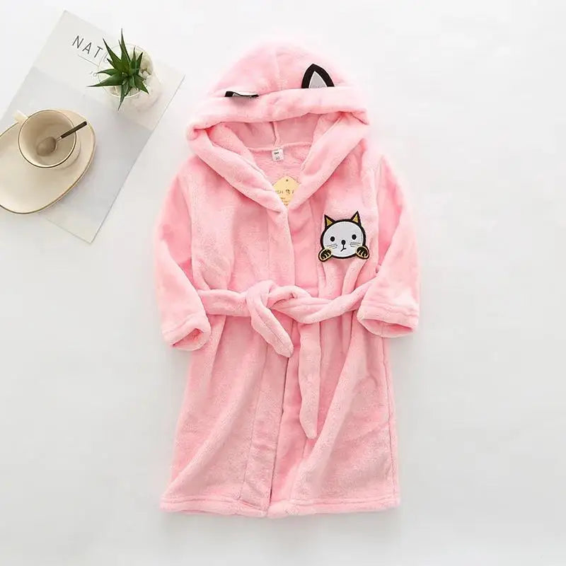 Warm Soft Children Flannel Pajamas Boy Astronaut Robe Winter Christmas Kids Bathrobe Baby Girl Homewear Child Sleepwear 2-12Year