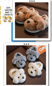 Children's Cotton Slippers for Boys Aged 1-5 Years Old Cute Cartoon Girls' Slippers Infants and Young Children Autumn and Winter