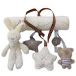 New Hanging Bed Rabbit Baby Hand Bell Safety Seat Plush Toy Multifunctional Plush Toy Stroller Mobile Gifts