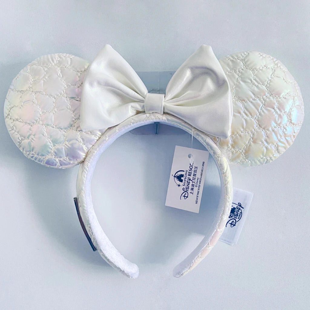 Disney Princess Headband Mickey Ear Rapunzel Snow White Sequin Bow Hair Hoop Gift Girl Accessories Halloween Gift Christmas Jack