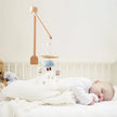 Baby Wooden Bedbell Bracket 0-12 Months Bed Bell Bracket Wooden Mobile Newborn Crochet Bed Bell Hanging Toys Newbaby Rattle Toys