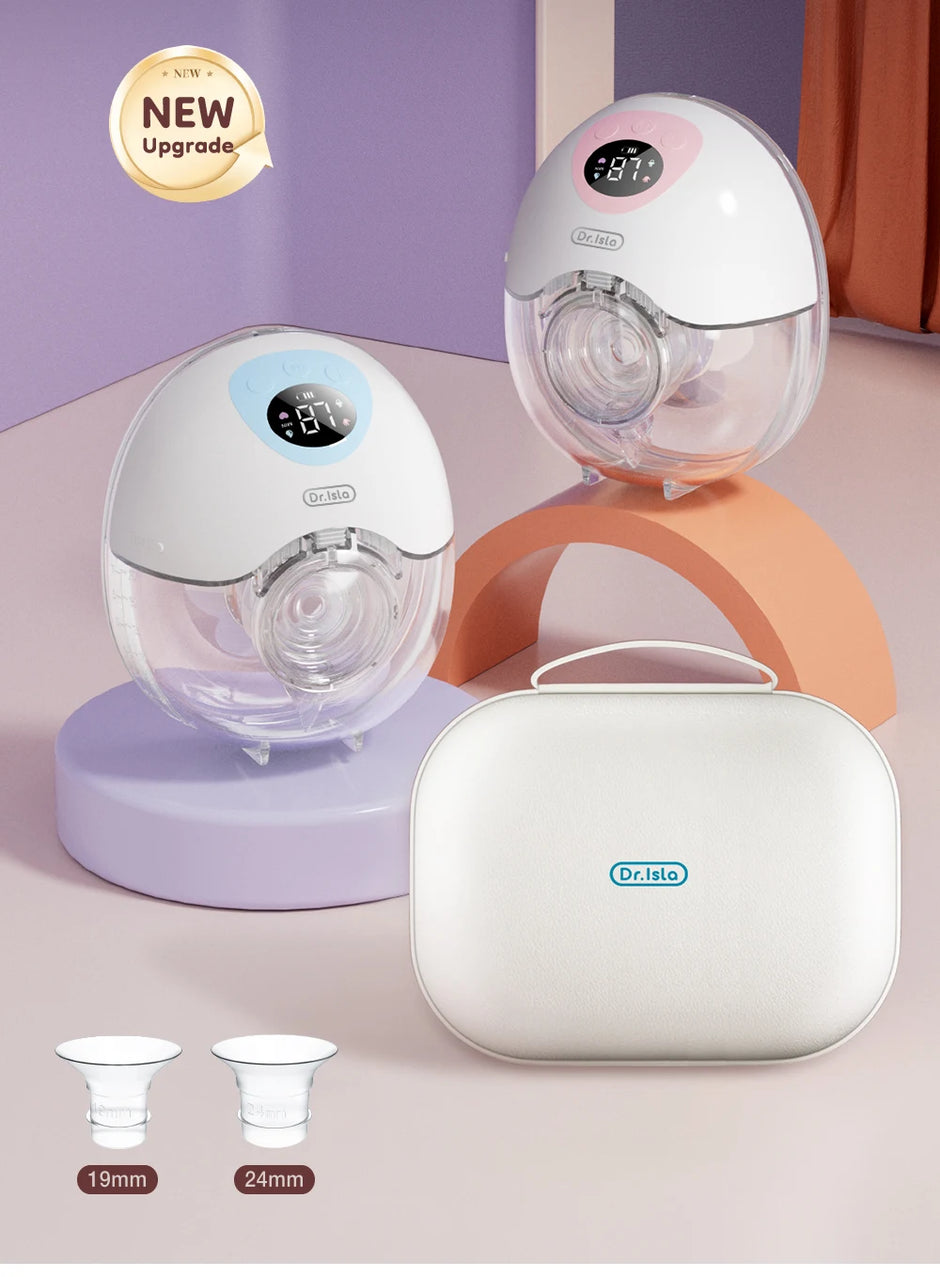 MAMIJOY Wearable Electric Breast Pump 4 Modes 36 Suction Levels Hands Free 35dB Low Noise Breast Pumps Breastfeeding EB50＆EB50D