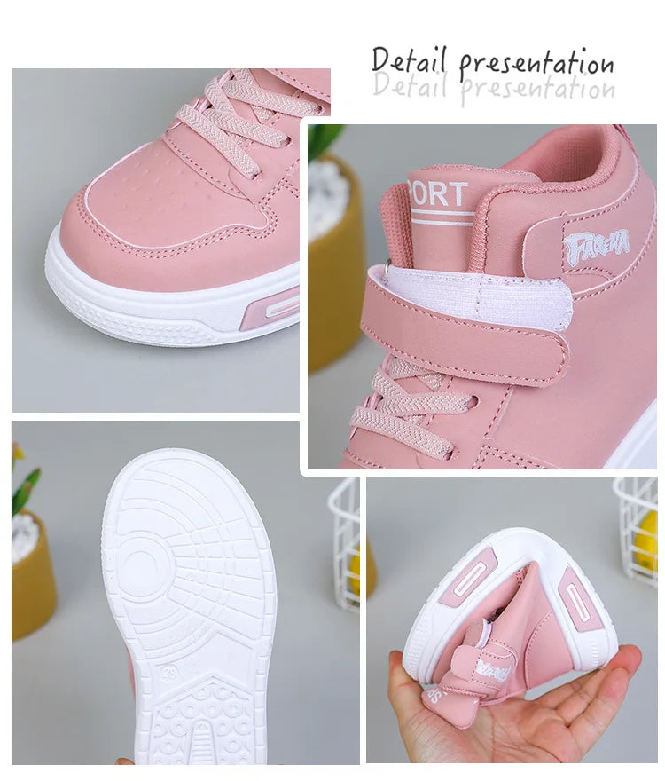 New Kpop Demon Hunter Children Sneakers For Girls High-Top Shoe Autumn White Shoe Casual Running Shoe Anti Slip Soft Sole Tenis