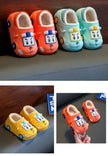 Cartoon Car Slippers Children Winter Warmer Plush Slides Babi Lovely Indoor Slippers Shoes Kids