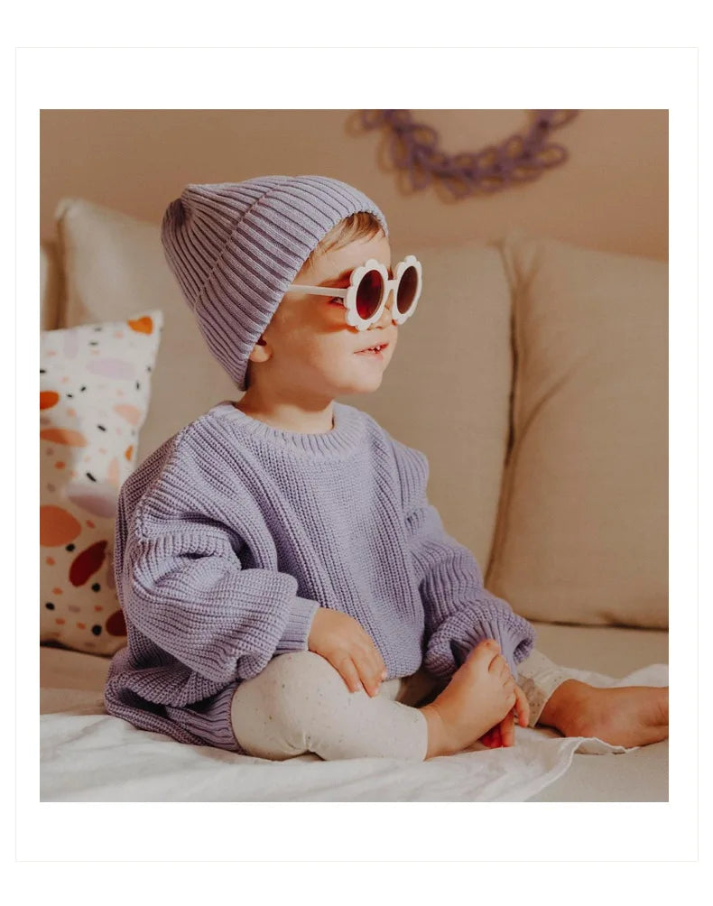 0-6T Newborn Baby Sweater Kid Boy Girl Winter Clothes Warm Thick Knit Pullover Top Infant Long Sleeve Basic Knitwear Outfit