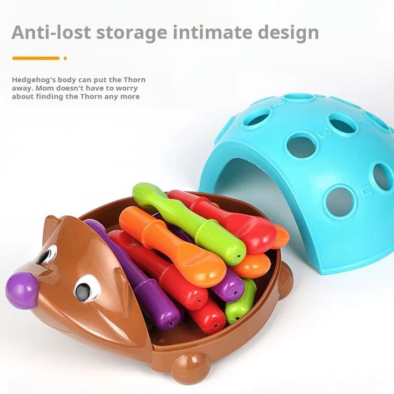 Early Education Toys Hedgehog Training Focused on Children's Fine Motor Hand-Eye Coordination Fight Inserted Toy For 1-3 Years