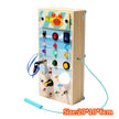 Montessori Busy Board Children Toys Led Light Switch Simulate Car Steering Wheel Travel Activities Sensory Game Educational Toys