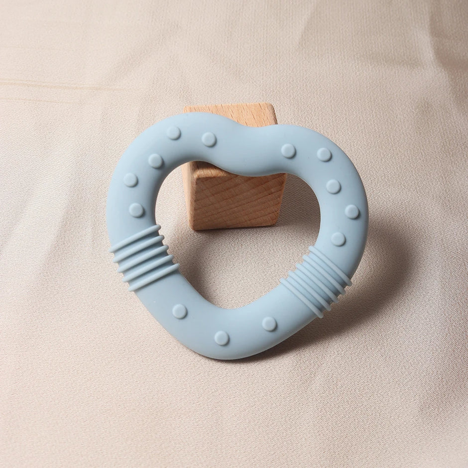 New star silicone teether Food Grade heart baby Teething toy