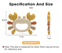 Crab-Shaped Baby Teether  Food-Grade Silicone Teething Toy  BPA-Free Chillable Infant Teether for Sore Gums 0-24 Months