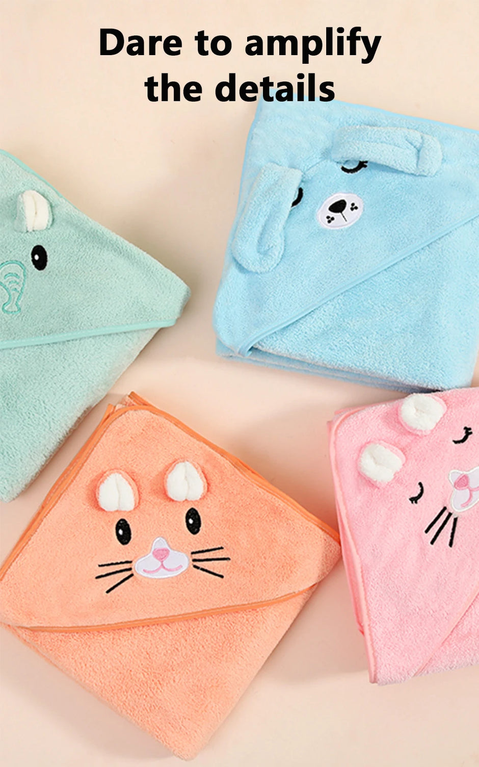Toddler Baby Hooded Towels Super Soft Newborn Kids Bathrobe Warm Sleeping Swaddle Wrap for Boys Girls Coral Velvet Wrap Blanket