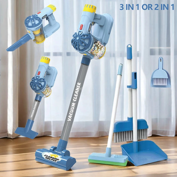 Kids Simulation Electric Vacuum Cleaner Cleaning Set for Toddlers Role Play Housekeeping Educational Toys Girl Boy Gifts