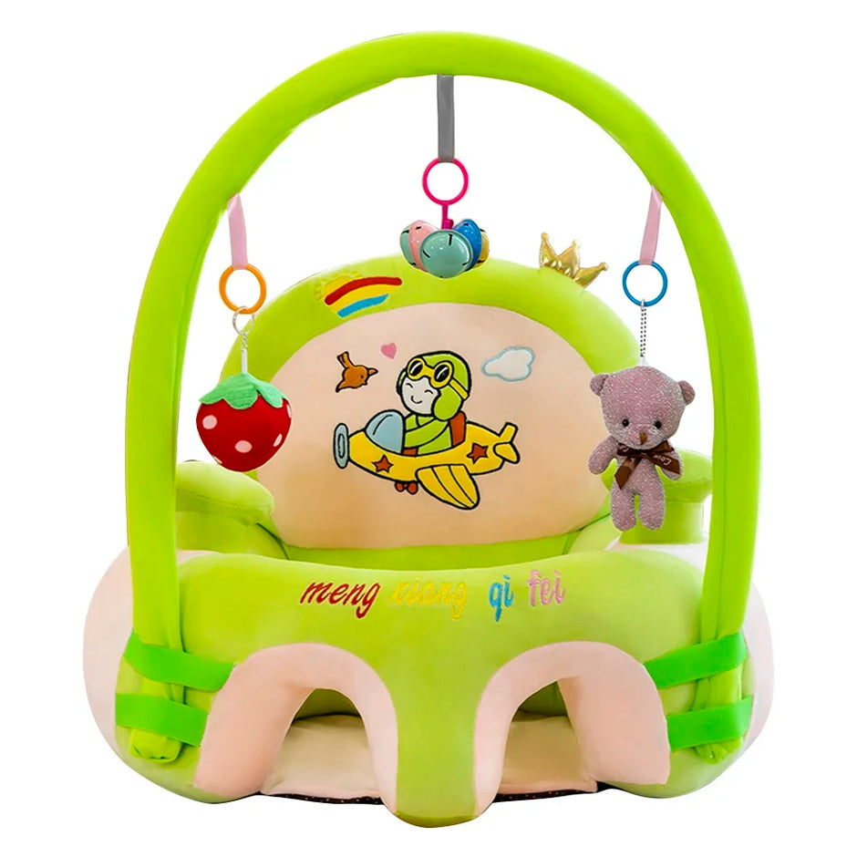 Baby Feeding Safety Seat Skin Cartoon Plush Learning Sit Chair Without Cotton Chair Case Kids Skin Seat Sofa