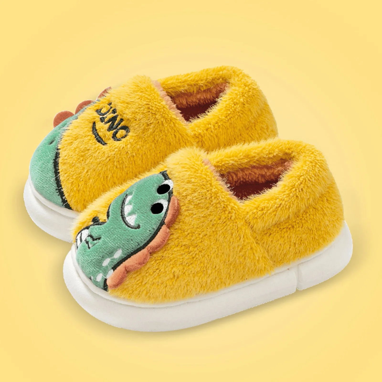 Fashion And Winter Children Slippers Boys And Girls Flat Bottom Non Slip Slip Round Toe Plush Warm Cartoon Slippers Kids