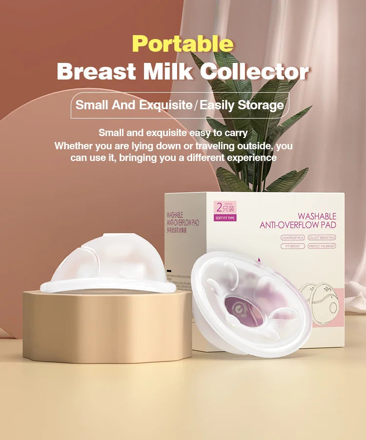 MAMIJOY MSB03 2pcs Wearable Milk Saver for Breastfeeding Manual Breastmilk Collector Silicone Breast Shell  Milk Collection Cup
