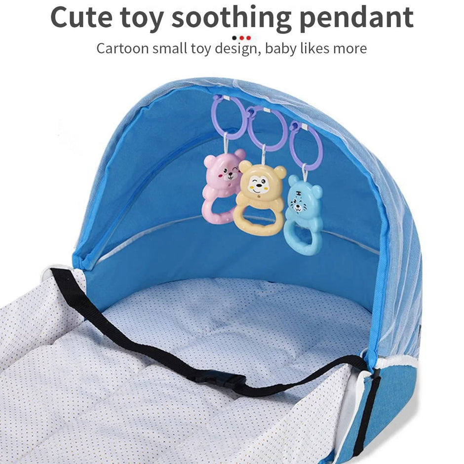 Baby Travel Bed Newborns Sleeping Nest with Net Foldable Baby Nest Mosquito Bassinet Infant Sleeping Bag Newborns Cradle Cribs