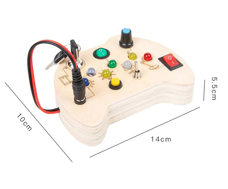 Montessori Busy Board Children Toys Led Light Switch Simulate Car Steering Wheel Travel Activities Sensory Game Educational Toys