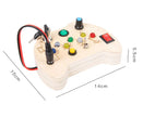 Montessori Busy Board Children Toys Led Light Switch Simulate Car Steering Wheel Travel Activities Sensory Game Educational Toys