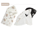 Newborn Baby Blanket With Windproof Hooded In Infant Car Seat Warm For Newborn Hospital Discharge Grey Elephant 0-6 Months