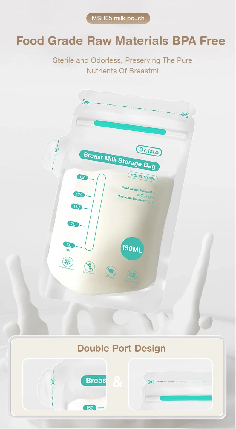 MAMIJOY 10/30/100Pcs 150ML Breast Milk Storage Bag Disposable Small Capacity Frozen Milk Storage Bag BPA Free Safe Feeding Bags