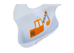 Waterproof Bibs For Kids Feeding Baby Eating Stuff Soft Silicone Babeast Cartoon Printed Adjustable Baby Tasting Feeding Bibs