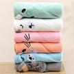 Toddler Baby Hooded Towels Super Soft Newborn Kids Bathrobe Warm Sleeping Swaddle Wrap for Boys Girls Coral Velvet Wrap Blanket