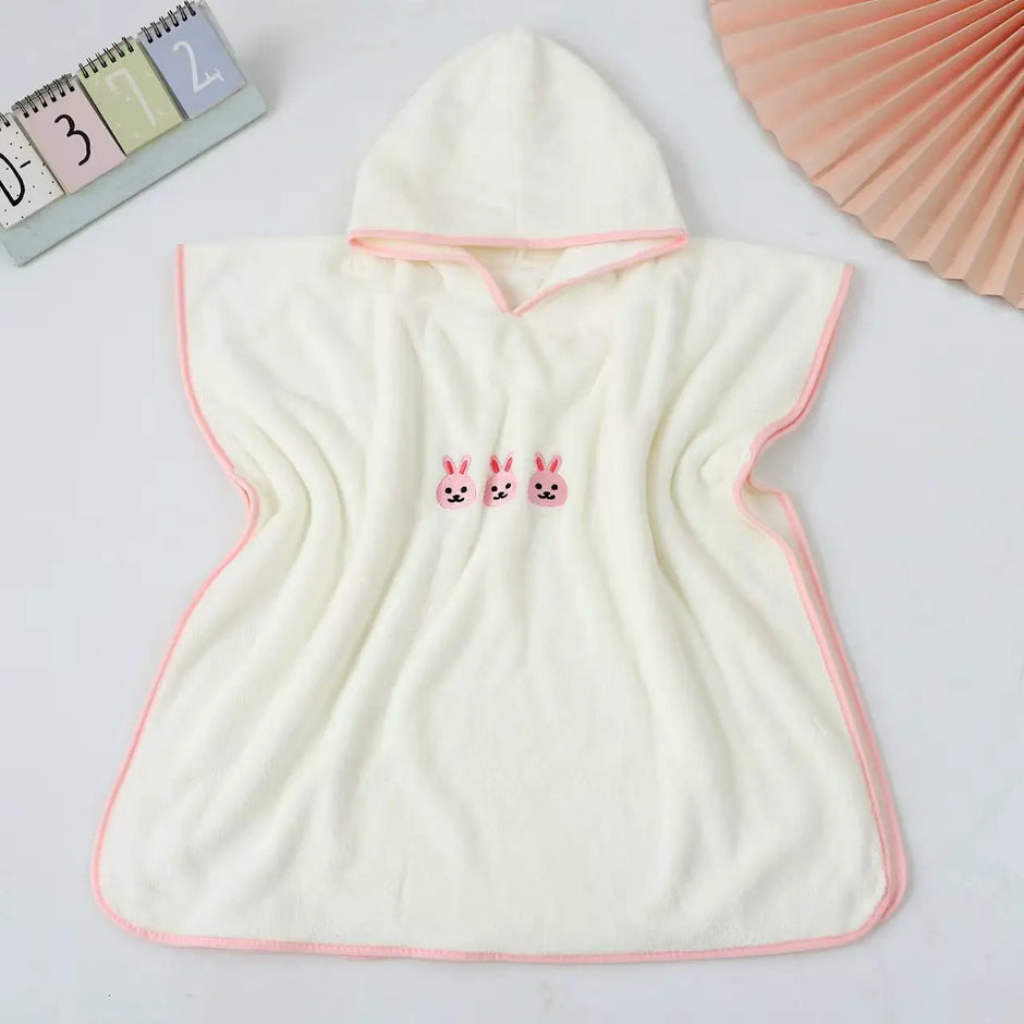Baby Bath Towel Hooded Soft Coral Velvet Child Bathrobe Cute Cartoon Animal Warm Toddler Sleeping Swaddle Wrap Towel Blanket