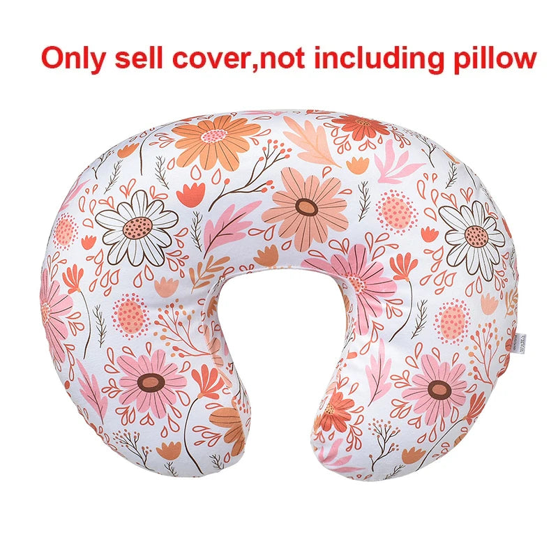 Baby Nursing Pillow Cover Cartoon Breastfeeding Pillow Slipcover Ultra Soft Snug Fits On Newborn Nursing Pillow