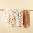 Cotton Swaddle Blanket Baby Blanket Floral Print Muslin Diaper Swaddle New Born Crinkle Fabric Baby Born Stroller Cover