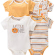 4PCS Newborn Infant Romper Short Sleeve Round Neck Cartoon Animal Flowers Print Bodysuit Onesies For Baby Boys And Girls Clothes