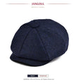 JANGOUL Small Size Baker Boy Cap Wool Blend Newsboy Caps Boy Girl Men Women Herringbone Flat Hat Driver Gatsby Hats Cabbies 001