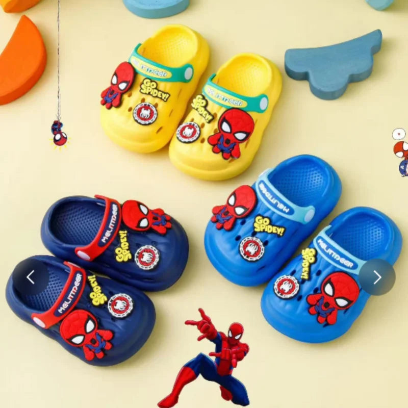 Kids Girls Baby Sandals Summer Slippers Boys Home Shoes Cartoon Spiderman Indoor Beach Sandals Children Bath Slipper Toddler