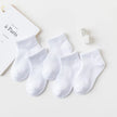 Summer White Mesh Children Cotton Socks Boys Girls Sports socks Spring Baby Skin-friendly Cotton socks  5Pairs