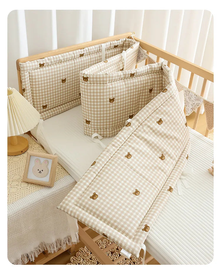 2026 Baby Crib Fence Soft Cotton Bag Anti-collision Strip Children's One-piece Bed Fence Spliced Bed Protection Cloth Baby Fence