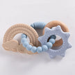 1pc Silicone Teether,Food Grade Baby 0-12 Toys,ToddlersTeething Ring Sensory Toys,Silicone Planet Teether Bracelet Accessories