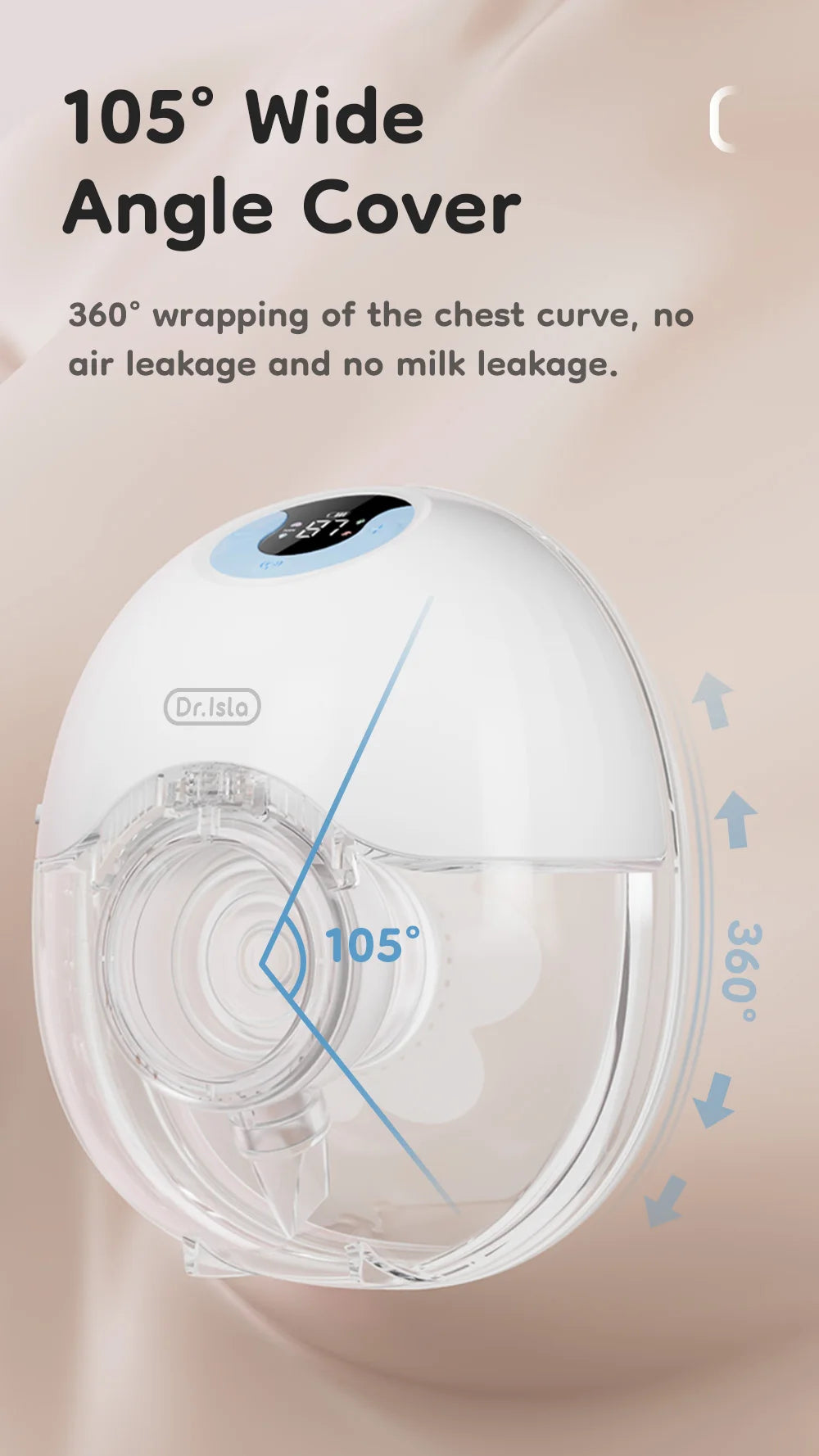 MAMIJOY Wearable Breast Pump 4 Modes & 36 Levels Portable Electric Breast Pumps Comfort Milk Collector Hands Free Low Niose EB46