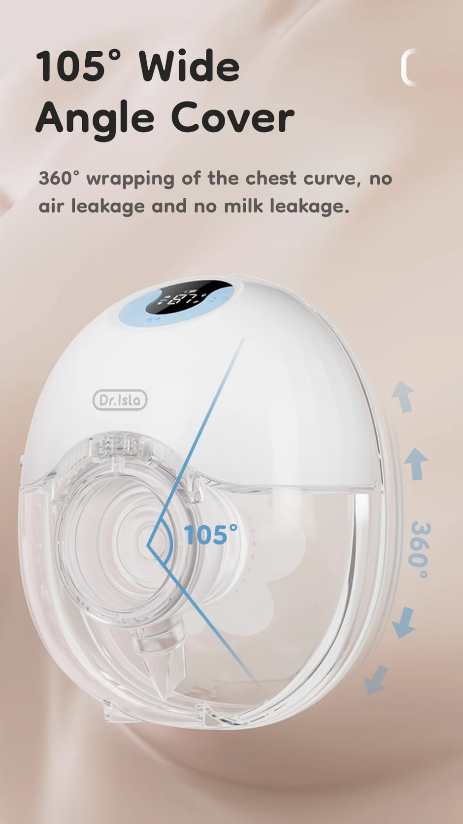 MAMIJOY Wearable Breast Pump 4 Modes & 36 Levels Portable Electric Breast Pumps Comfort Milk Collector Hands Free Low Niose EB46