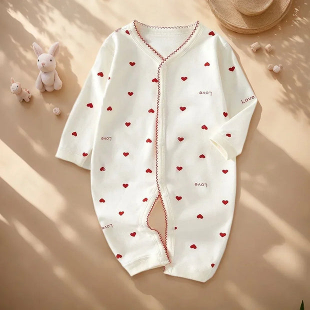 Baby Clothes Bodysuit&One Pieces Boys Girls Newborn Rompers Solid Color 100 Cotton 0-24M Long Sleeve Loungewear Outfit