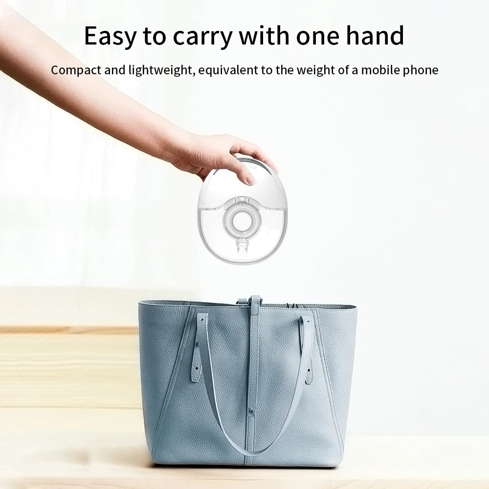 Wearable Breast Pump Hands Free Electric Breast Pumps Comfort Milk Collector Lightweight with LED Display 4 Modes & 12 Levels