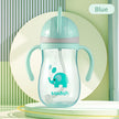 350ml V Shape Straw Sippy Cup Infant Baby Slide Lid Training Drinking Water Bottle Cups Cartoon Style Pattern Design