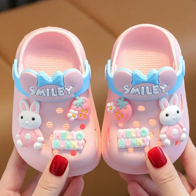 Summer Baby Girl Sandals Cute Cartoon Slippers Newborn Infant Indoor Bath Anti-slip Shoes Baby Boy Beach Sandals