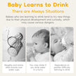 MAMIJOY 280ml Baby Learning Drinking Cup With Handle 360 Degrees Drinking Water Baby Sucking Cup Flip Lid Leakproof Infants WC32
