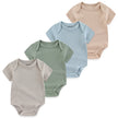 4Pieces Cotton Newborn Bodysuit Print Baby Girl Clothes 0-12M Cartoon Baby Boy Clothes Summer Short Sleeve Romper Bebes