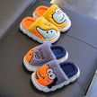 Winter children's cotton slippers for boys and girls, anti slip and warm bags, and parent-child fuzzy and plush home baby cotton