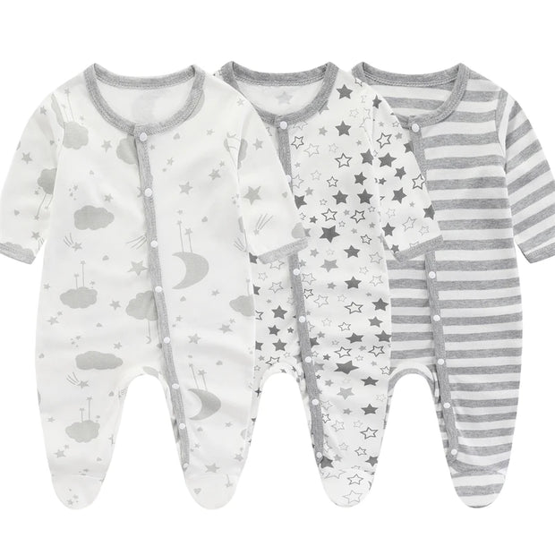 Newborn Baby Bodysuit, Spring Baby Clothes Summer Girl Romper Soft Boys Jumpsuit Cartoon Children's Clothes 0 to 9 Months