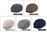 JANGOUL Small Size Baker Boy Cap Wool Blend Newsboy Caps Boy Girl Men Women Herringbone Flat Hat Driver Gatsby Hats Cabbies 001