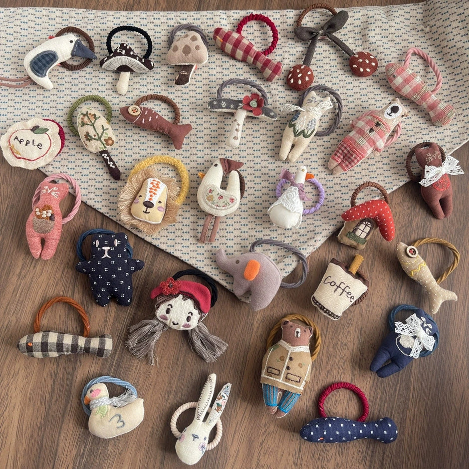 Cartoon Elastic Hair Bands for Girls Hair Accessories Toddler Ponytail Holder Children Cotton Hair Tie Fashion Hair Rubber Bands