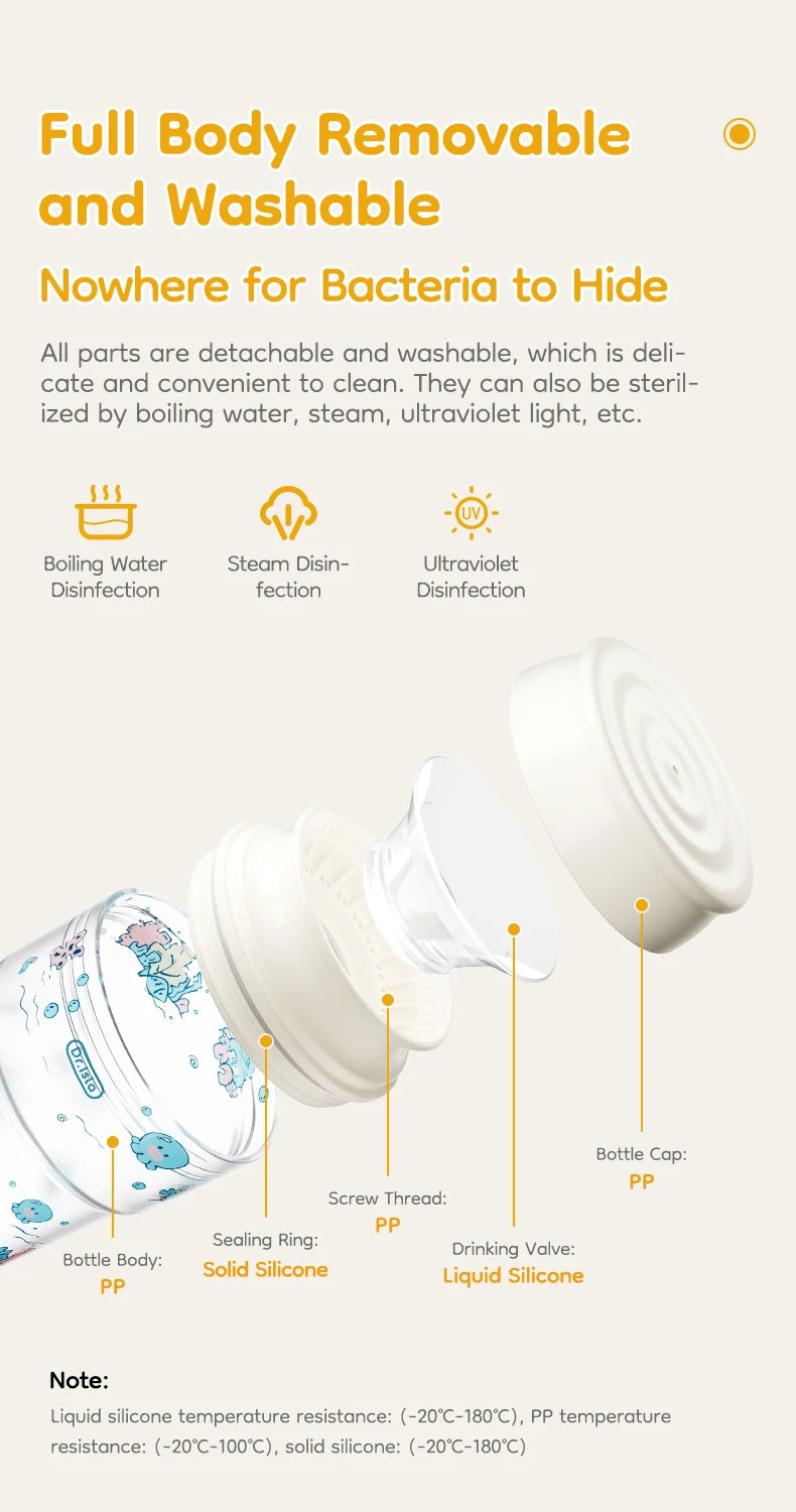 MAMIJOY 280ml Baby Learning Drinking Cup With Handle 360 Degrees Drinking Water Baby Sucking Cup Flip Lid Leakproof Infants WC32