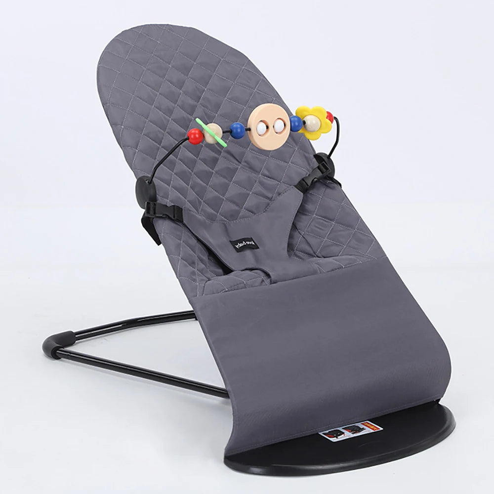 Baby Rocking Chair with Toys Foldable Swing Chair for Babies & Toddlers Three-speed Height Adjustment Baby Comfort Chair