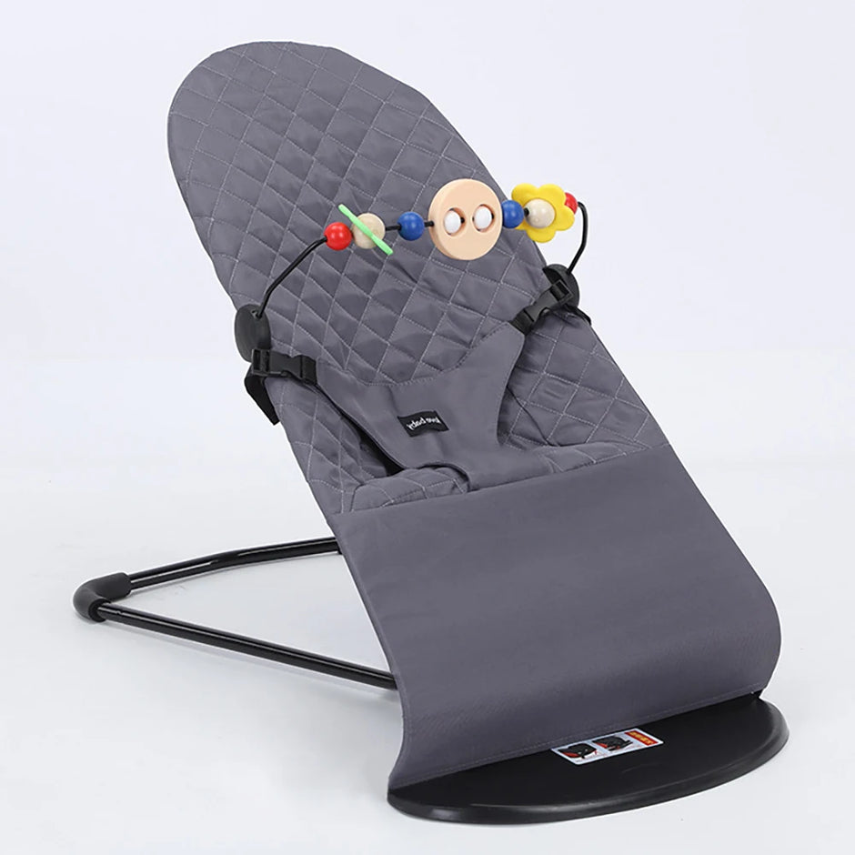 Baby Rocking Chair with Toys Foldable Swing Chair for Babies & Toddlers Three-speed Height Adjustment Baby Comfort Chair