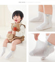 4Pairs/Lot Summer Baby Mesh Thin Socks Cartoon Soft Cotton Newborn Sock Princess Infant Toddler Girls Cute Breathable Socks